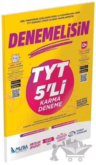 Denemelisin TYT 5'li Karma Deneme – Kolektif – Muba Yayınları kitap kapağı