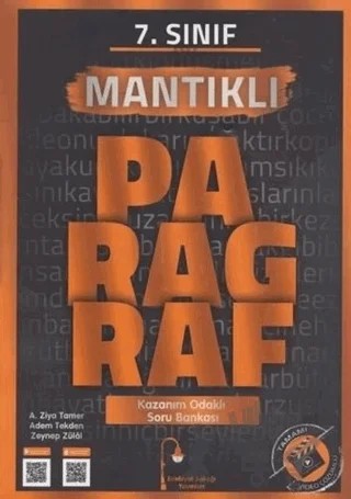 7. Sınıf Paragraf Mantıklı Soru Bankası – Zeynep Zülal, A. Ziya Tamer, Adem Tekden – Edebiyat Sokağı Yayınları kitap kapağı