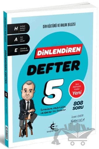 5 Sınıf Din Kültürü ve Ahlak Bilgisi Dinlendiren Defter – Kolektif – Eker Test Yayınları kitap kapağı