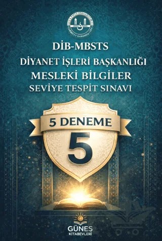 DİB-MBSTS Diyanet İşleri Başkanlığı Mesleki Bilgiler Seviye Tespit Sınavı 5 Deneme – Kolektif – Güneş Kitabevleri Yayınları kitap kapağı
