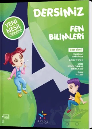 4. Sınıf Dersimiz Fen Bilimleri Soru Bankası – Kolektif – 5 Yıldız Yayınları kitap kapağı