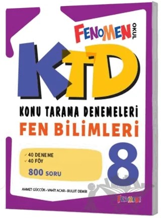 8. Sınıf Fen Bilimleri Konu Tarama Denemeleri – Ahmet Güccük, Vahit Acar, Bulut Demir – Fenomen Yayınları kitap kapağı