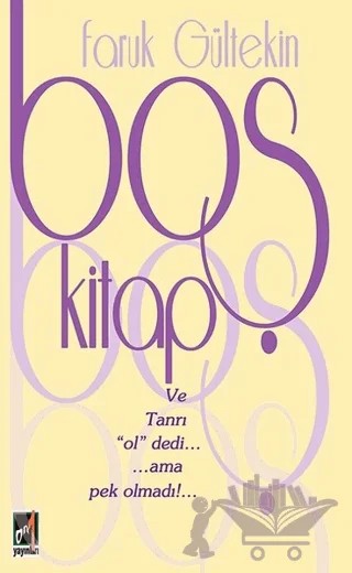 Boş Kitap – Faruk Gültekin – Onbir Yayınları kitap kapağı