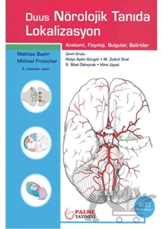 Nöroloji Tanıda Lokalizasyon – Mathias Baehr, Micheal Frotscher – Palme Yayıncılık kitap kapağı