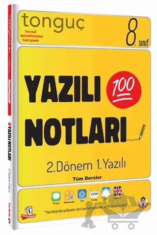 8. Sınıf Yazılı Notları 2. Dönem 1. Yazılı – Kolektif – Tonguç Akademi kitap kapağı