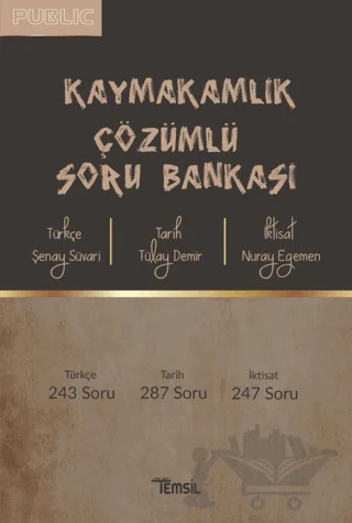 Public Kaymakamlık Çözümlü Soru Bankası – Şenay Süvari, Tülay Demir, Nuray Egemen – Temsil Kitap kitap kapağı