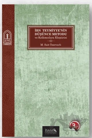 İbn Teymiyye'nin Düşünce Metodolojisi ve Kelamcılara Eleştirisi – M. Sait Özervalı – Türkiye Diyanet Vakfı Yayınları kitap kapağı