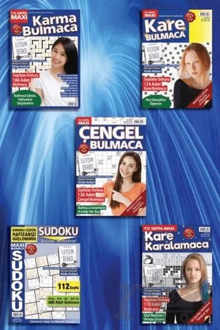 Maxi Bulmaca 5'li Set 01 – Kolektif – Maxi Yayıncılık kitap kapağı