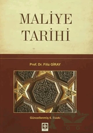 Maliye Tarihi – Filiz Giray – Ekin Basım Yayın kitap kapağı