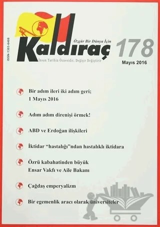 Kaldıraç Dergisi Sayı: 178 Mayıs 2016 – Kaldıraç Yayınevi kitap kapağı