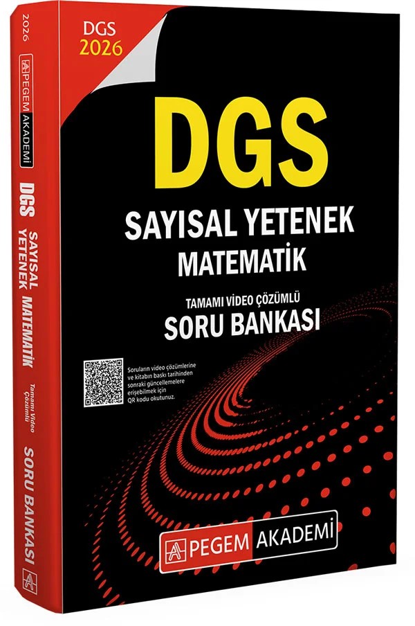 2026 DGS Sayısal Yetenek Matematik Tamamı Video Çözümlü Soru Bankası – Pegem Akademi Yayıncılık kitap kapağı