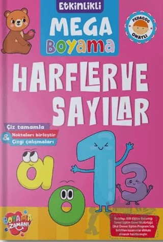 Etkinlikli Mega Boyama - Harfler ve Sayılar – Kolektif – Boyama Zamanı kitap kapağı
