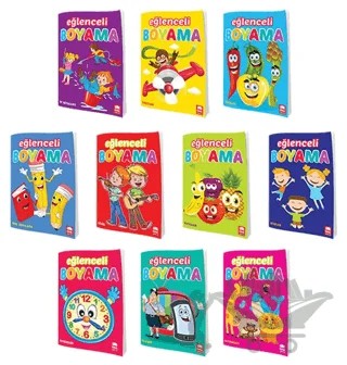 Eğlenceli Boyama Seti - 10 Kitap Takım – Kolektif – Ema Çocuk kitap kapağı