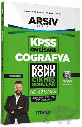 KPSS Ön Lisans Coğrafya Konu Konu Çıkmış Sorular Son 7 Sınav (2024 Dahil) – Kolektif – Marka Yayınları kitap kapağı