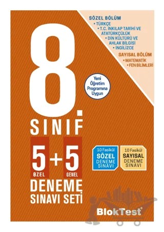 Bloktest 8. Sınıf Deneme Sınav Seti (5+5) – Kolektif – Tudem Yayınları - Bayilik kitap kapağı