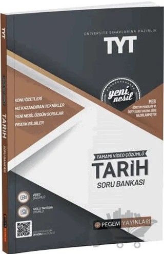 2022 TYT Tarih Soru Bankası – Fatih Gündüz – Pegem Akademi Yayıncılık kitap kapağı