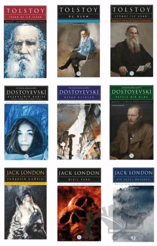 Dünya Klasikleri Seti (9 Kitap) – Lev Nikolayeviç Tolstoy, Fyodor Mihayloviç Dostoyevski, Jack London – Maviçatı Yayınları kitap kapağı