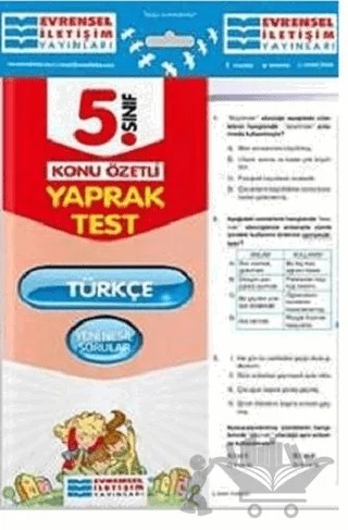 5. Sınıf Türkçe Konu Özetli Yaprak Test – Kolektif – Evrensel İletişim Yayınları kitap kapağı
