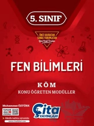 5. Sınıf Fen Bilimleri Konu Öğreten Modüller – Muhammer Öztürk – Çita Yayınları kitap kapağı