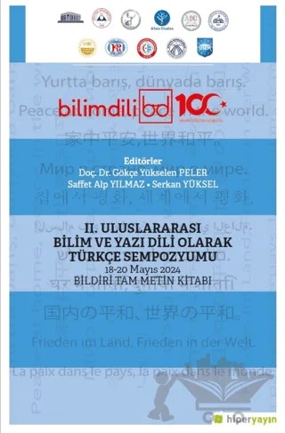 II. Uluslararası Bilim ve Yazı Dili Olarak Türkçe Sempozyumu – Saffet Alp Yılmaz, Serkan Yüksel, Gökçe Yükselen Peler – Hiperlink Yayınları kitap kapağı
