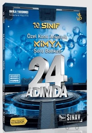 24 Adımda 10. Sınıf Özel Konu Anlatımlı Kimya Soru Bankası – Kolektif – Sınav Yayınları kitap kapağı