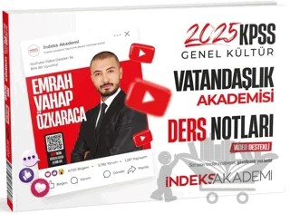 2025 KPSS Vatandaşlık Akademisi Video Ders Notları – Emrah Vahap Özkaraca – İndeks Akademi Yayıncılık kitap kapağı