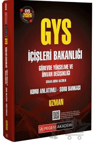 2026 GYS İçişleri Bakanlığı Görevde Yükselme Sınavlarına Hazırlık Konu Anlatımlı Soru Bankası Uzman – Kolektif – Pegem Akademi Yayıncılık kitap kapağı