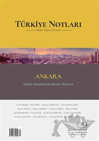 Türkiye Notları Fikir Tarih Kültür Dergisi Sayı: 4 – Türkiye Notları Dergisi Yayınları kitap kapağı