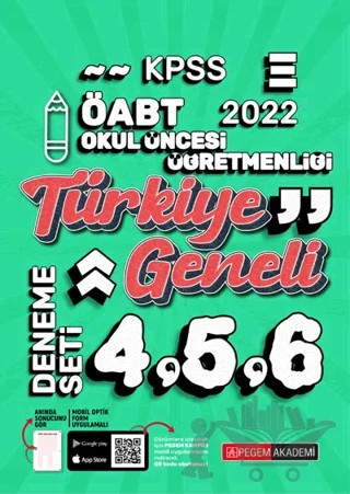 2022 KPSS ÖABT Okul Öncesi 4-5-6 (3'lü Deneme) – Kolektif – Pegem Akademi Yayıncılık kitap kapağı