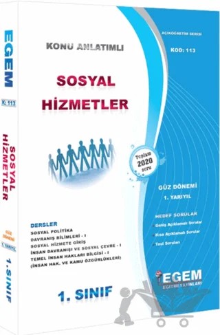 1. Sınıf 1. Yarıyıl Sosyal Hizmetler Konu Anlatımlı Soru Bankası – Kolektif – Egem Eğitim Yayınları kitap kapağı