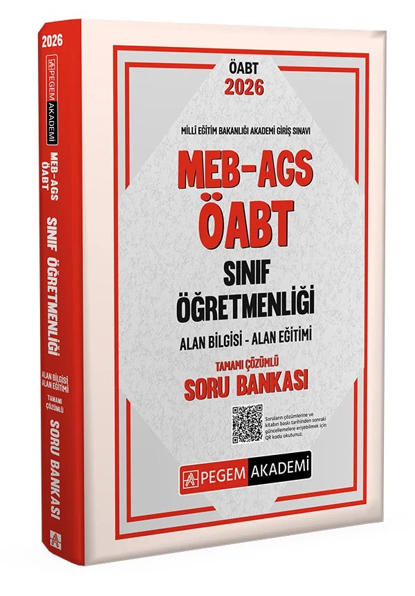 2026 MEB AGS ÖABT Sınıf Öğretmenliği Tamamı Çözümlü Soru Bankası – Pegem Akademi Yayıncılık kitap kapağı