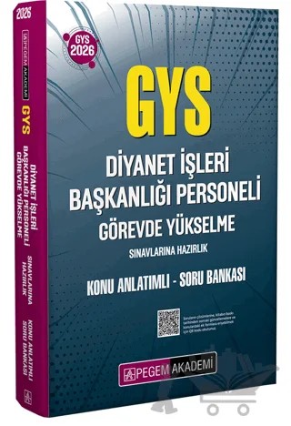 2026 GYS Diyanet İşleri Başkanlığı Personeli Görevde Yükselme Sınavlarına Hazırlık Konu Anlatımlı Soru Bankası – Kolektif – Pegem Akademi Yayıncılık kitap kapağı