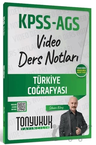 KPSS AGS Türkiye Coğrafyası Video Ders Notları – Selman Kılınç – Tonyukuk Yayıncılık kitap kapağı