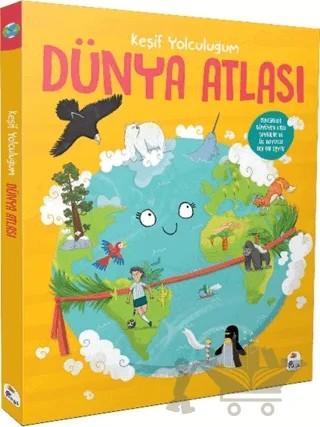 Keşif Yolculuğum - Dünya Atlası – Anja De Lombaert – İndigo Çocuk kitap kapağı