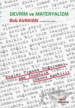 Devrim ve Materyalizm – Bob Avakian – Patika Kitap kitap kapağı