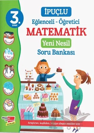 3. Sınıf İpuçlu Eğlenceli - Öğretici Matematik Yeni Nesil Soru Bankası – Kolektif – Dikkat Atölyesi Yayınları kitap kapağı