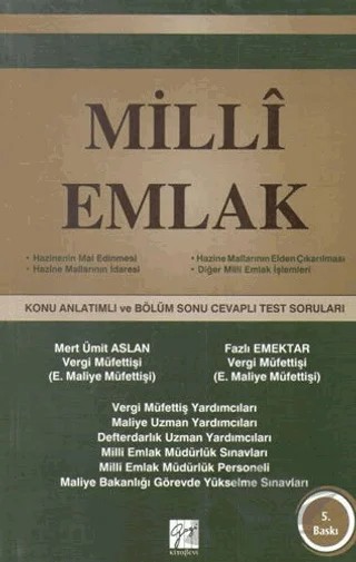 Milli Emlak – Fazlı Emektar, Ümit Aslan – Gazi Kitabevi kitap kapağı
