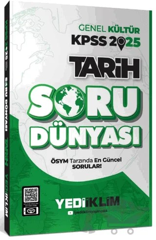 2025 Genel Kültür Tarih Soru Dünyası – Kolektif – Yediiklim Yayınları kitap kapağı