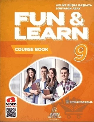 Fun and Learn 9 (Course Book, Activity Book, Skills Book) – Melike Büşra Başkaya, Bünyamin Abay – Akın Dil Eğitim kitap kapağı