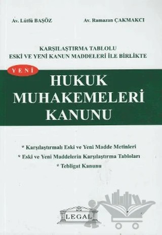 Hukuk Muhakemeleri Kanunu (Orta Boy) – Lütfü Başöz – Legal Yayıncılık kitap kapağı
