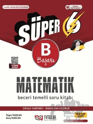 6. Sınıf Matematik Beceri Temelli Soru Kitabı – Özgür Tazecan, Barış Tazecan – Nitelik Yayınları kitap kapağı