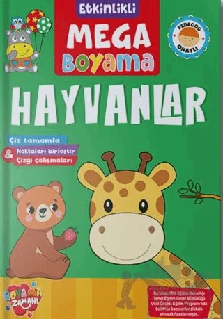 Etkinlikli Mega Boyama - Hayvanlar – Kolektif – Boyama Zamanı kitap kapağı