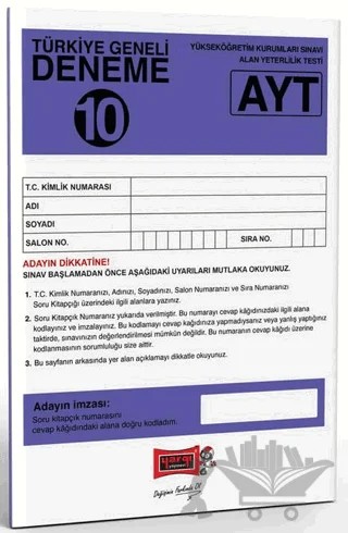 AYT Türkiye Geneli Deneme Sınavı - 10 – Kolektif – Yargı Yayınevi kitap kapağı