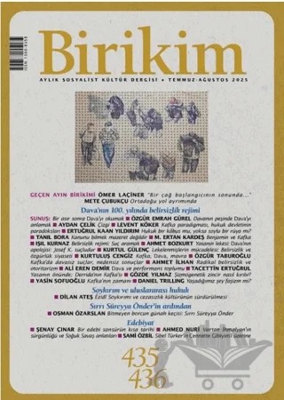 Birikim Aylık Sosyalist Kültür Dergisi Sayı: 435-436 Temmuz/ Ağustos 2025 – Birikim Yayınları kitap kapağı