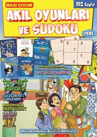 Maxi Çocuk Akıl Oyunları ve Sudoku 12 – Bertan Kodamanoğlu – Maxi Yayıncılık kitap kapağı