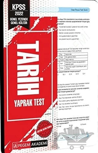2022 KPSS Genel Yetenek Genel Kültür Tarih Yaprak Test – Kolektif – Pegem Akademi Yayıncılık kitap kapağı
