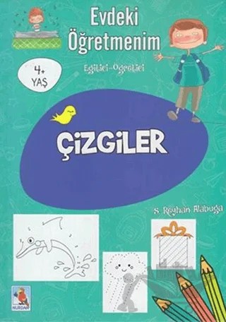 Evdeki Öğretmenim Çizgiler 4+ Yaş – Kolektif – Nurdan Yayınları kitap kapağı