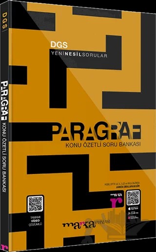 2023 DGS Paragraf Konu Özetli Yeni Nesil Soru Bankası Tamamı Video Çözümlü – Kolektif – Marka Yayınları kitap kapağı
