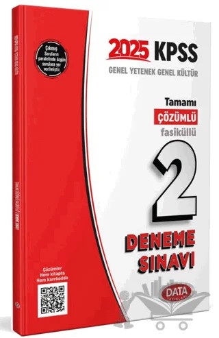2025 KPSS Genel Yetenek Genel Kültür Tamamı Çözümlü 2 Fasikül Deneme Sınavı – Kolektif – Data Yayınları kitap kapağı