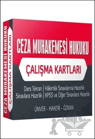 Ceza Muhakemesi Hukuku Çalışma Kartları – Kolektif – Adalet Yayınevi kitap kapağı